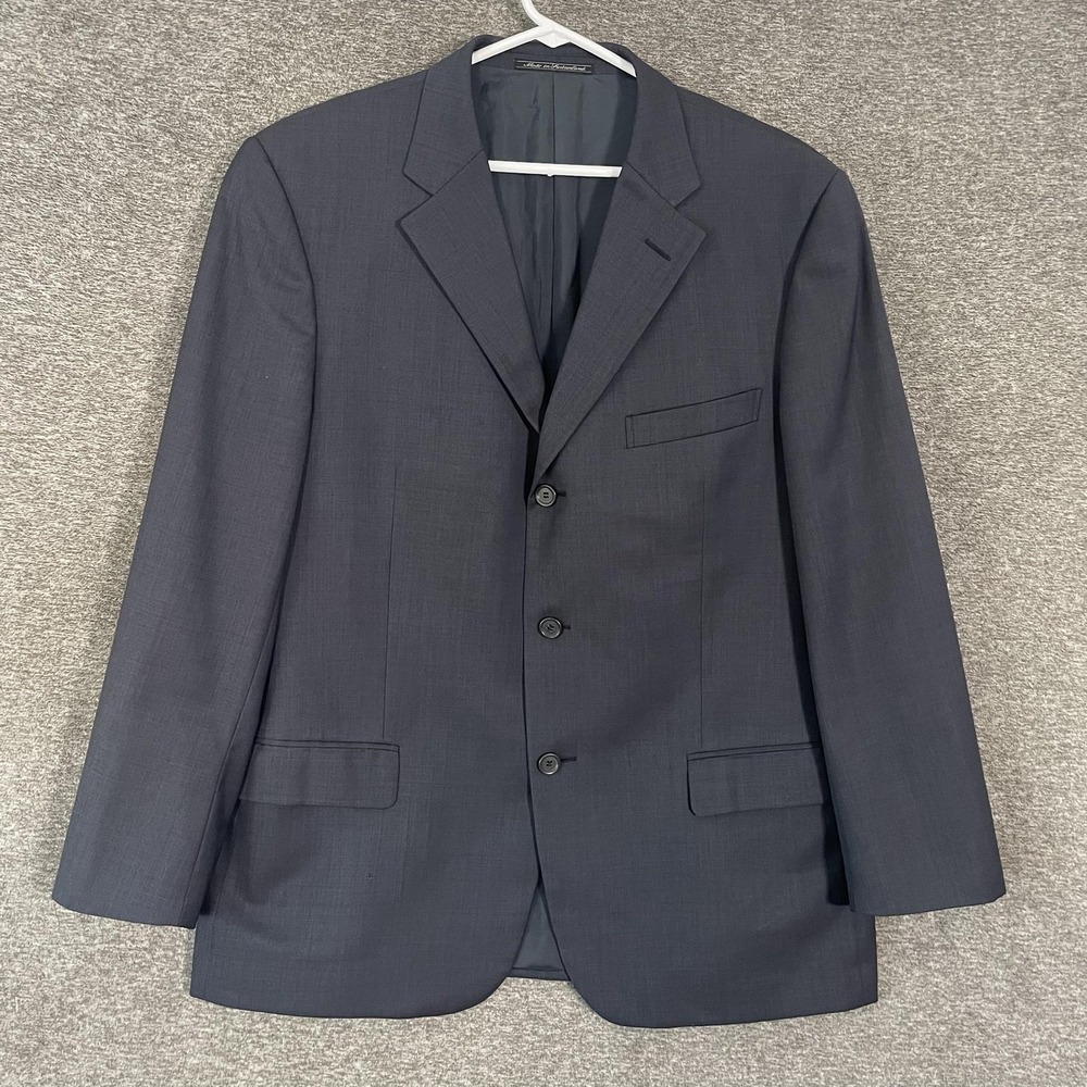 Ermenegildo Zegna Suit Jacket Mens 54 (US 44) XL Gray Wool Soft Made Switzerland